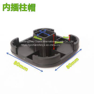 Outdoor Courtyard Accessories, Balcony Guardrail Accessories Aluminum Alloy Fence Post Cap Base photo-3