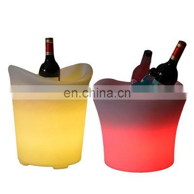 Whiskey Beverage led Wine Chiller restaurant event party decorative plastic  led ice bucket for champagne wine bottle