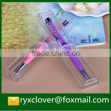 Transparent small hard eco-friendly plastic gift boxes for pen