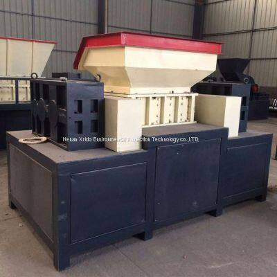 500 - 1500 kg/h double shaft steel shredder waste plastic wood pallet shredder machine for sale