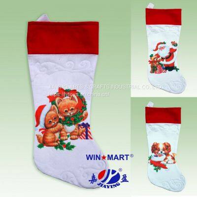 heat transfer print felt Christmas stocking