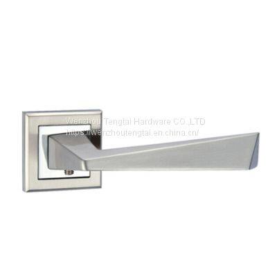 Internal External aluminum Door Handle for European Wooden Door Mortise Lock Hardware