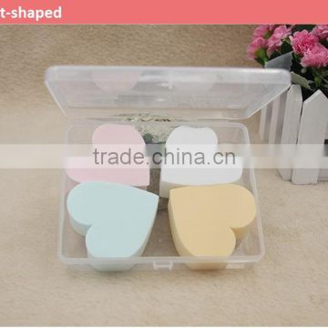 Colorful Heart shape cosmetic sponge ,makeup powder puff,Makeup sponge