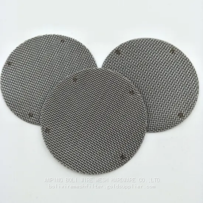 ss316 Stainless Steel Wire Mesh Round Filter Disc/ Steel Metal Mesh Screen Filter Disk/ Black Wire Cloth Weave Filter Disc