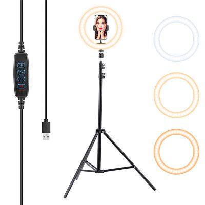 Desktop Dimmable 10 Inch Ring Light WMakeup Tik Tok Live Ringlights 10 Inch 26 Cm Led Ring Light With Tripod Stan