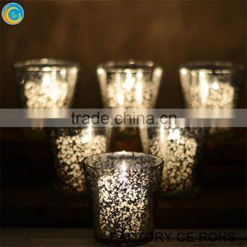 online silver mercury tea light holder / glass crystal candelabra/ glass candle cups                        
                                                Quality Choice