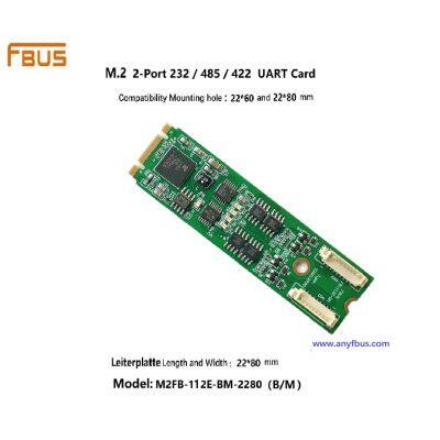 FBUS M.2 B Key and M Key to 2 Ports Rs-232/422/485 DB9 Card. Industrial-grade M.2 2-port Serial Card High-speed photo-4