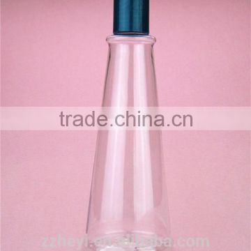 Clear cone-shaped 480ml 16oz pet bottle for sale