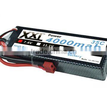 High Quality Lithium Polymer Battery 4000mAh 7.4V for RC Lipo Battery RC Car