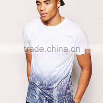 New Look T-Shirt With Dip Dye Paisley Print