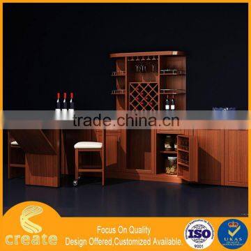 Imitation Leather Wine Wooden Display Wine Rack photo-4