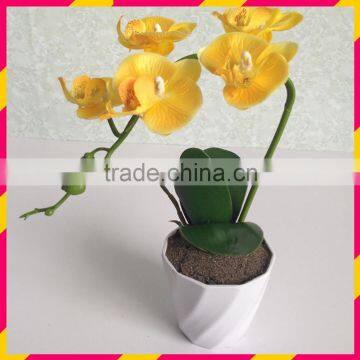 mini artificial orchid flower pot twill melamine flower pots MX1203-1