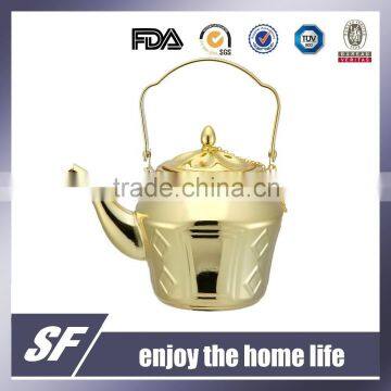 1.4 L Top Handle Gold Color Arabian Stainless Steel Tea Kettle/Tea Pot(SF-7809 G)