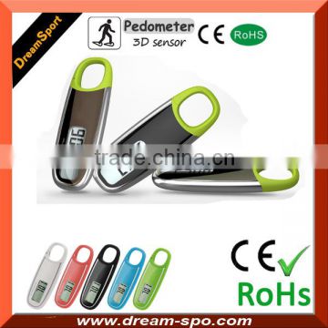 2016 Wholesale Promotional 3D Digital Pedometer Fitness Simple Keychain Pedometer Calorie Calculation Counter