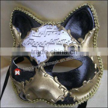 Freehand Sketching Halloween Mask Dance Party Mask Half Face Cloth Mask Cat Mask photo-2