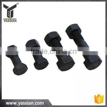 8.8 10.9 12.9 grade black bolts for cutting edge,track shoe and undercarriage parts