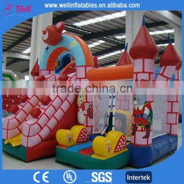 2015 new design inflatable castle slide / inflatable bouncer castle