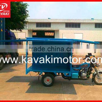 Guangzhou three wheel adult kick scooter/ motorcycle/closed cabin trike/cargo box tricycle for hot sale