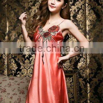 Noya Customized ZM 9001 Women Coolness Embroidery Skirt Pajamas photo-2