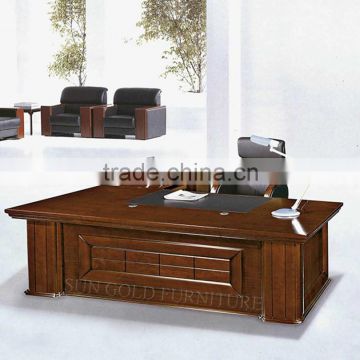 Cheap MDF faced veneer office desk with painting Office Table(SZ-OD504)