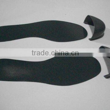 Steel toecap and insole material