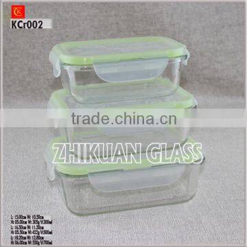 Fashion Glass Storage Protable Microwave Glass Food Crisper photo-2