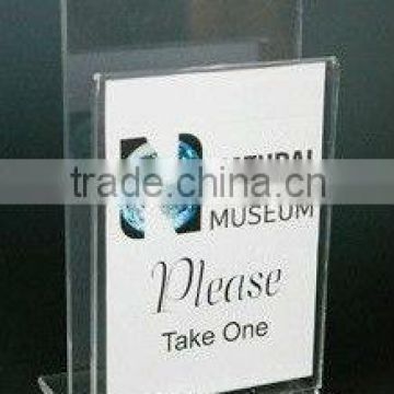 double acrylic leaflet holder,acrylic poster display holder/stand