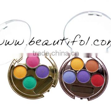 Showy OEM 5 colors plastic cosmetics eyeshadow compact with high quality, waterproof