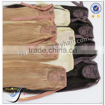 Wholesale best selling high quality virgin brazilian ponytail extension 100% virgin human hair                        
                                                                                Supplier's Choice