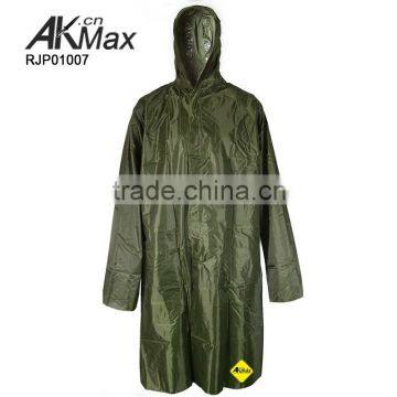 British Olive Drab Military Rain Poncho With Ground Sheet and Tent Purpose