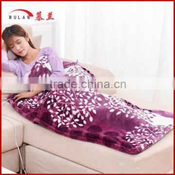 Fleece Throw Plain Heated Electric Warming Heating Blanket