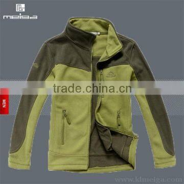 Soft Polar 100%polyester Fleece Men Jacket Embroidery Sport Wear Athletic Warm Wear