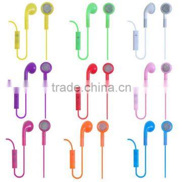 Colorful mini Earphone with Mic for iPhone 3G 4G 4S 5G