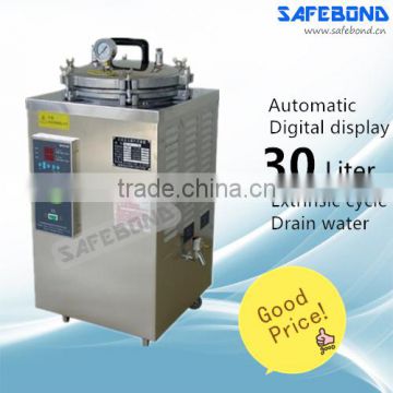 30L Automatic Adjustable Pressure Steam Sterilization Equipments Electric Vertical Sterilization Autoclave