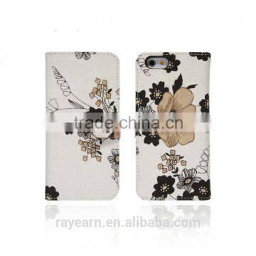 Premium Leather Case for IPhone 6, For IPhone 6 Case Cheap Leather/Canvas Leather Back Cover photo-2