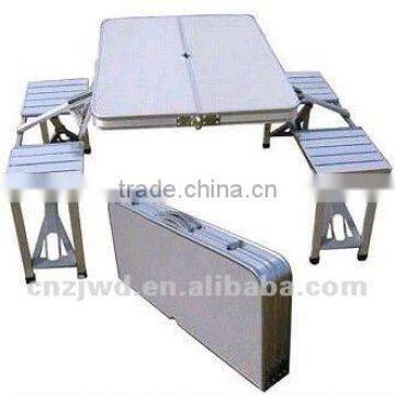 Camp aluminum patio table and chairs outdoor