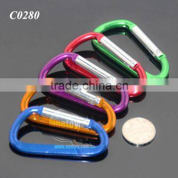 74MM D Shape Clip Bottle Hook Buckle Hanging Camping Hiking Metal Mini Aluminum Carabiner