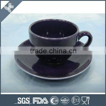 12pcs mystery violet childlike color porcelain coffee cup and saucer