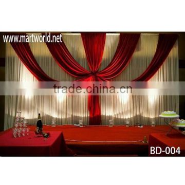 2016 new wedding fabric backdrop curtains for wedding events&party(BD-004)