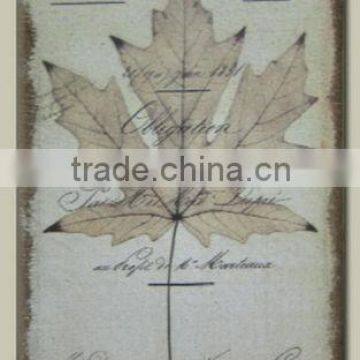 Distressed wall canvas board for home decoration