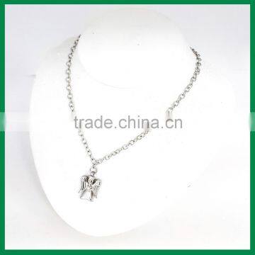 Angel Pendant Charm With Shiny Crystal Necklace photo-3