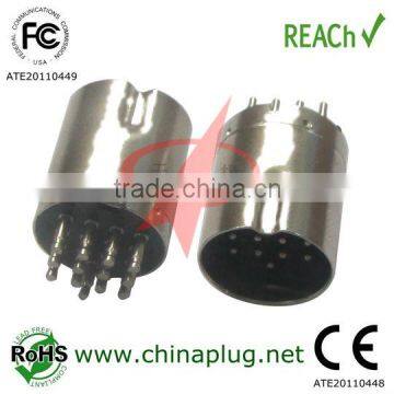 plastic push big din 13 pin male connector