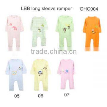 100% cotton jersey baby clothing with legs with cut embroidery