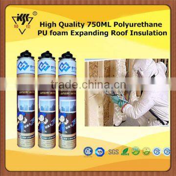 High Quality 750ML Polyurethane PU foam Expanding Roof Insulation