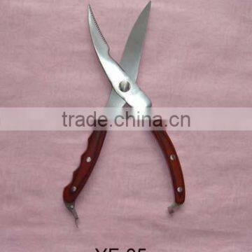 430Stainless Steel Chicken Bone Scissors With Pakkawood Handle
