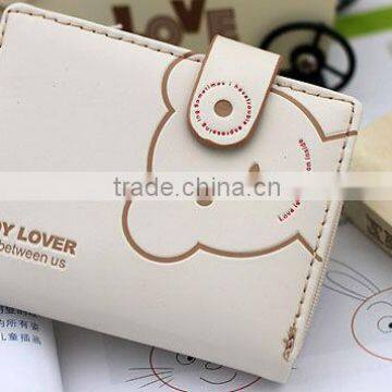 Beauty bear leather wallet pattern