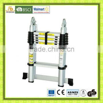 aluminum double telescopic ladder A frame telescopic ladder EN131 AS/NZS