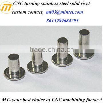 Custom CNC turning carbon steel solid rivet