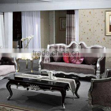 classic home furniture/living room sofa set /silver foil sofa set with table / high quality alibaba express sofa furniture YB68