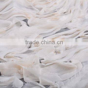 Hot Sale Chiffon Ribbon Embroidery Lace Embroidery Fabric photo-5